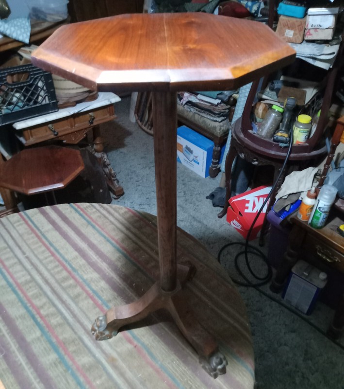 Solid Walnut Copper Feet Plant Stand (PS-68)