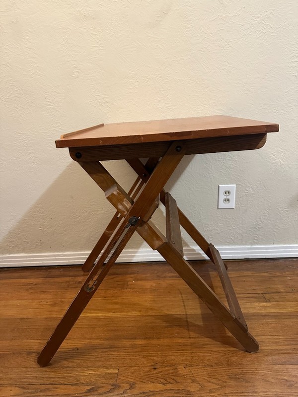 Vintage Wood Anco Bilt Collapsible Drafting Table Folds Very Nice gallery