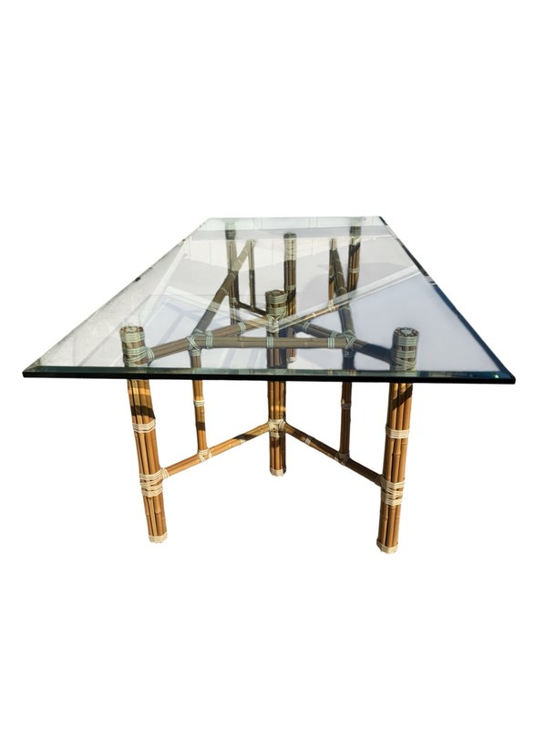 McGuire Organic rectangular Bamboo Dining Table gallery