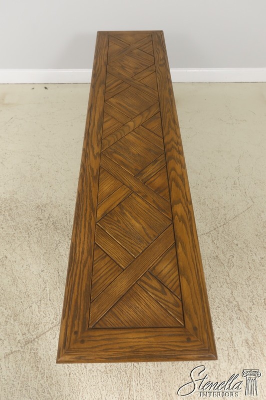 55516EC: Viking Oak Carved Console Sofa Table by ROM WEBER gallery