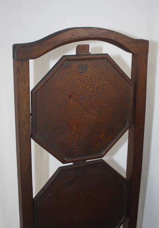 Antique 29" Folding Wooden 3 Octagonal Tier Cake Pie Stand -s gallery