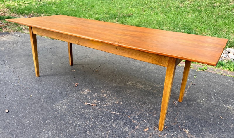 Early 20th C New England Country Pine Harvest Dining Table--Shipping Available gallery