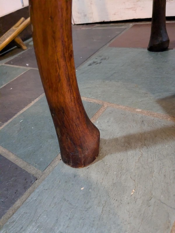 Antique Primitive Axe Handle Accent Lamp Table Nightstand End Rare Old Unsigned gallery