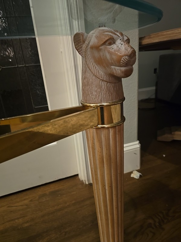 Vintage Panther Head Console Table 80s MADE IN ITALY Mid Century gallery