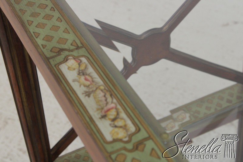 L71799: Paint Decorated Glass Top Console Sofa Table gallery