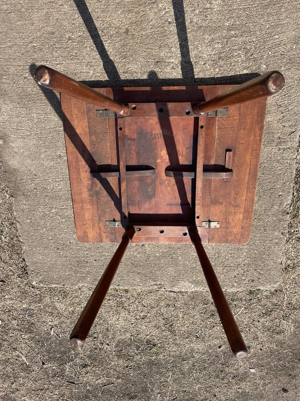Vintage Antique Drop Leaf Table End Table Child Size Turned Legs 26”X 20”X 22” gallery