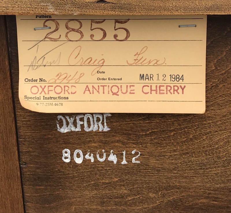 1980'S STATTON PRIVATE COLLECTION OXFORD ANTIQUE CHERRY 4 DRAWER TABLE gallery
