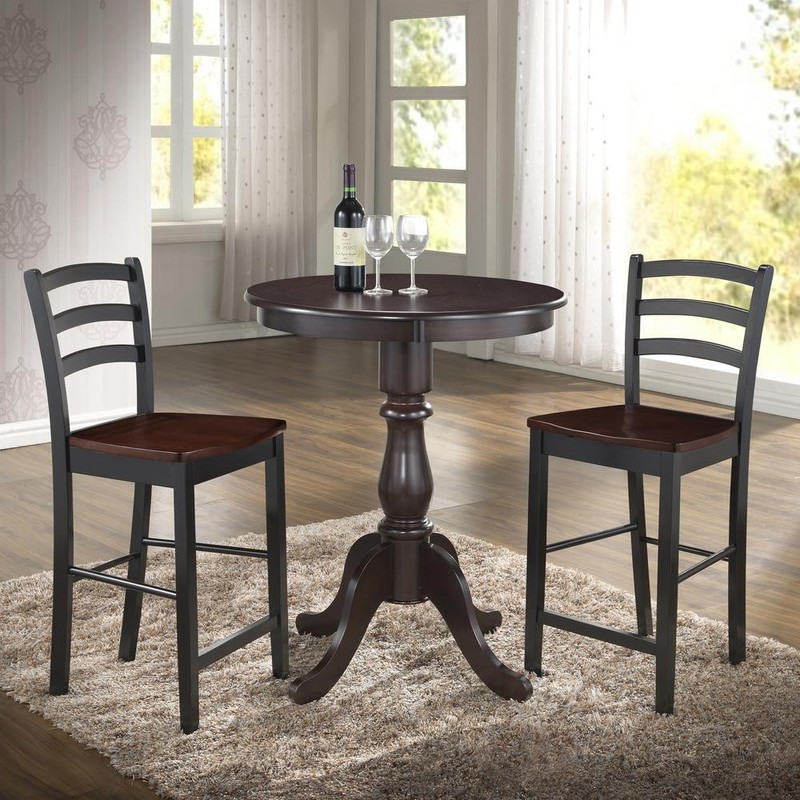 Fairview 30" Round Pedestal Bar Table - Espresso gallery