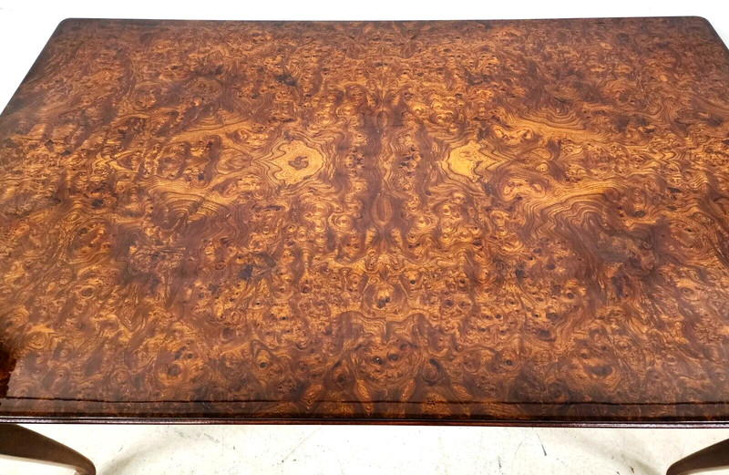 French Dining Table High Gloss Birdseye Maple Extendable gallery
