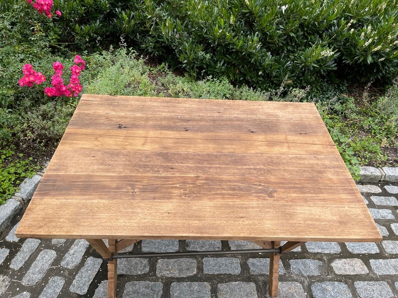 Adjustable Reclaimed Oak And Iron Drafting Table gallery