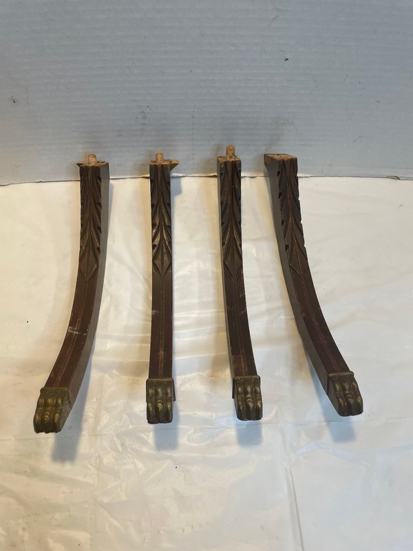 Vintage Duncan Phyfe Table Legs with metal toe caps – Lot of 4
