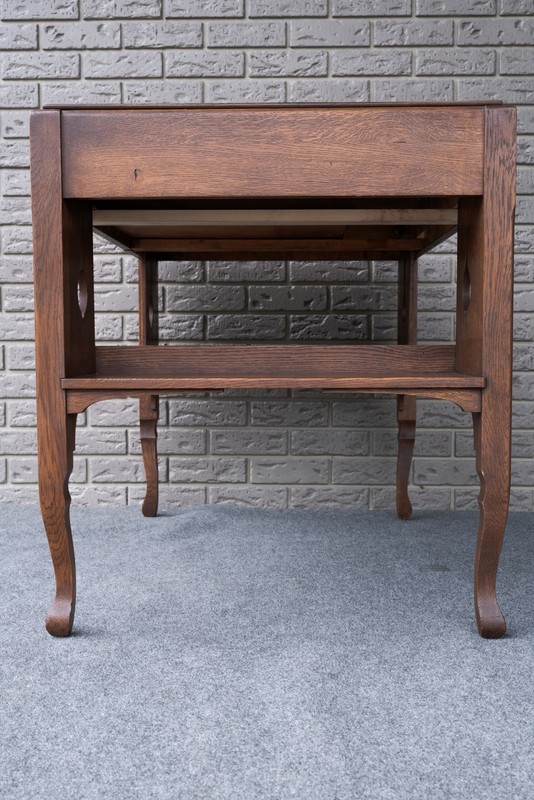 Antique Craftsmen Arts & Crafts Quarter-Sawn Tiger Oak Desk Library Table gallery