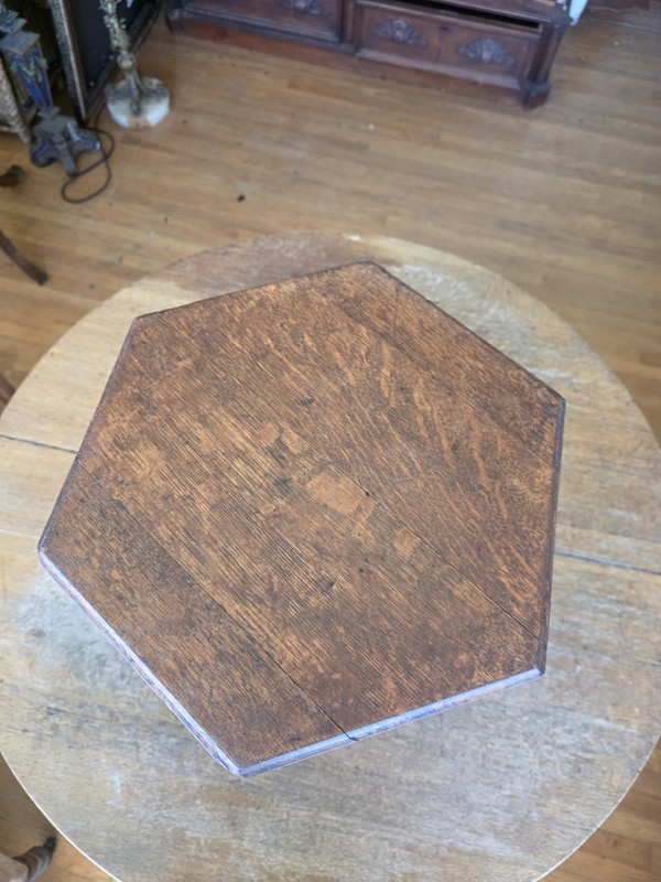 Solid Quarter Sawn Oak Mission / Arts and Craft Plant Stand Side Table 1920s gallery