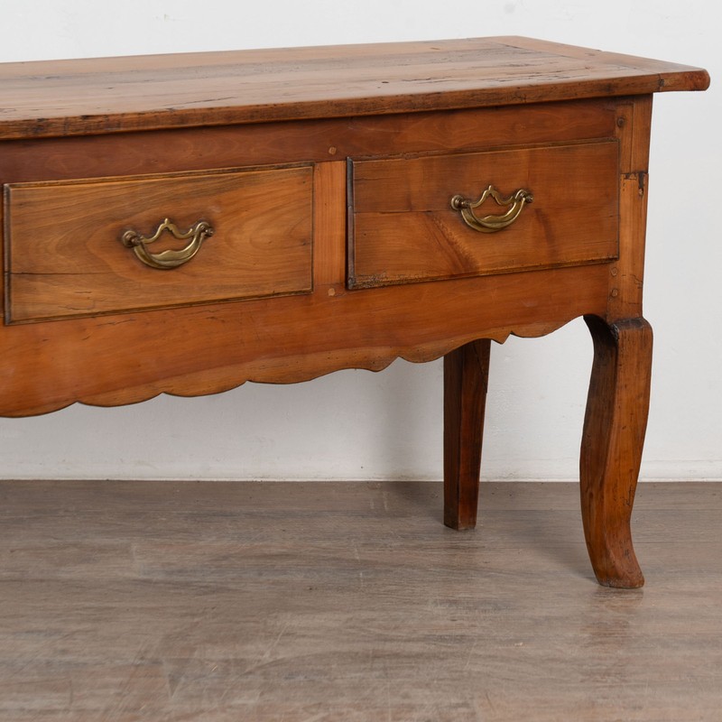 19th Century French Cherry Three Drawer Console Table gallery