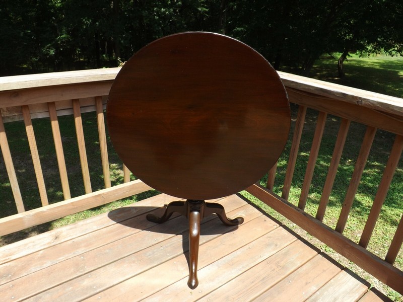 Tilt Top Table Early American 1750-1795 Birdcage Original Single Board Top
