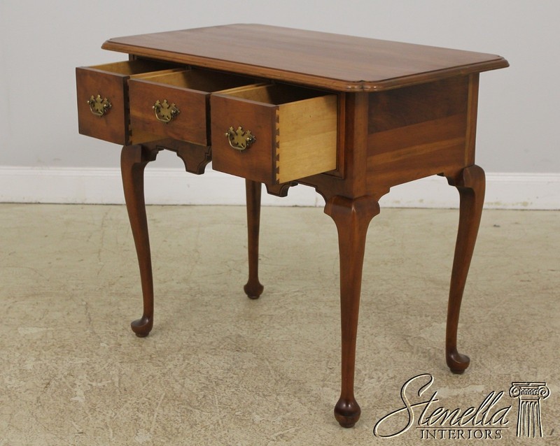 56993: STICKLEY Queen Anne Solid Cherry Lowboy Dressing Table gallery