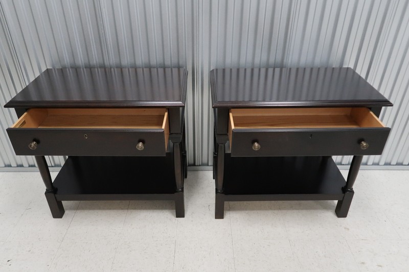 Pair Thomasville Modern Large 2 Tier Bedside Tables gallery