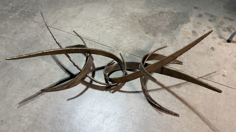 Silas Seandel Brutalist Coffee Table BASE ONLY Mid Century Modern 50 In Long