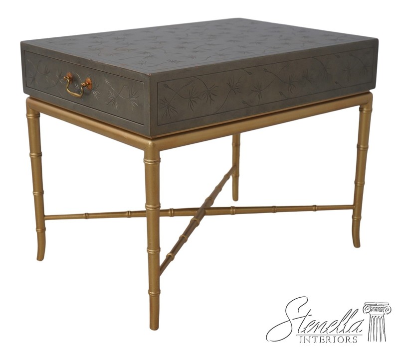 LF71003: KITTINGER Mid-Century Modern Faux Bamboo Side Table