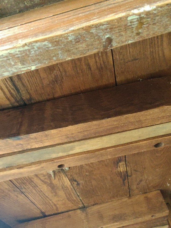 Antique Primitive Oak Drop Leaf Farmhouse Kitchen Table gallery