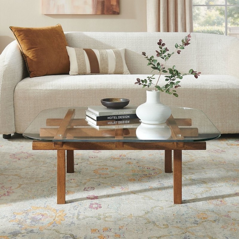Isby 35 Inch Tempered Glass Coffee Table gallery