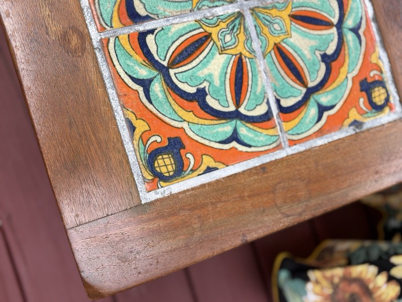 Catalina California Mission Arts & Crafts Taylor Tile Top Side Table gallery