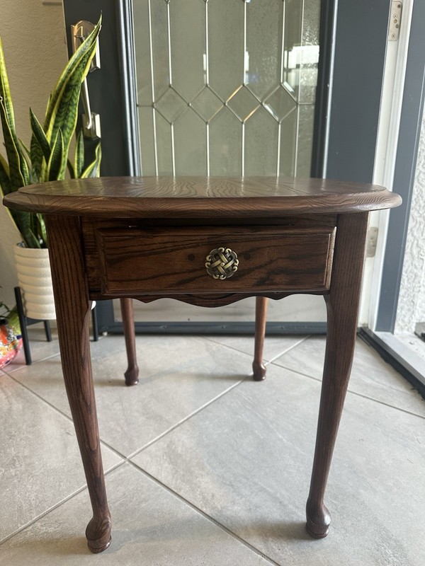 Mid Century Oval Side Table