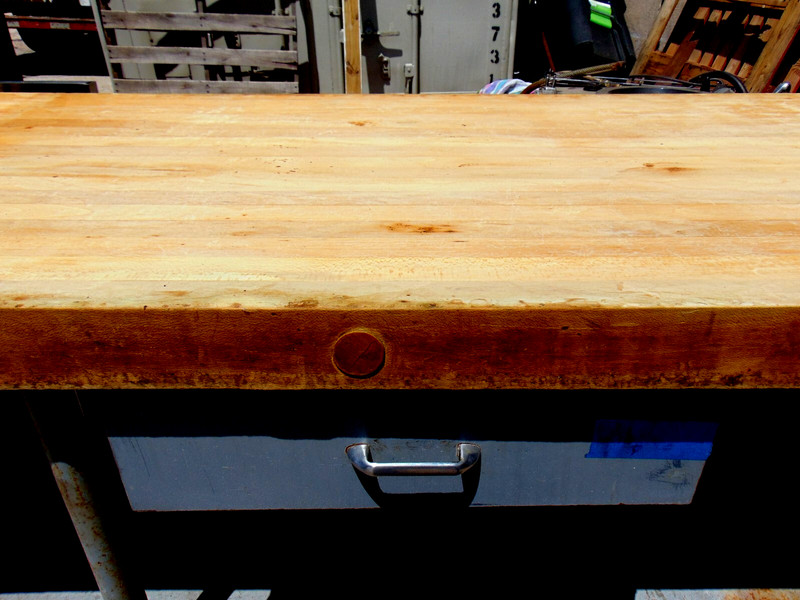 Vtg Industrial Chef Butcher Block Island Stainless WorkStation Table 120x30 gallery