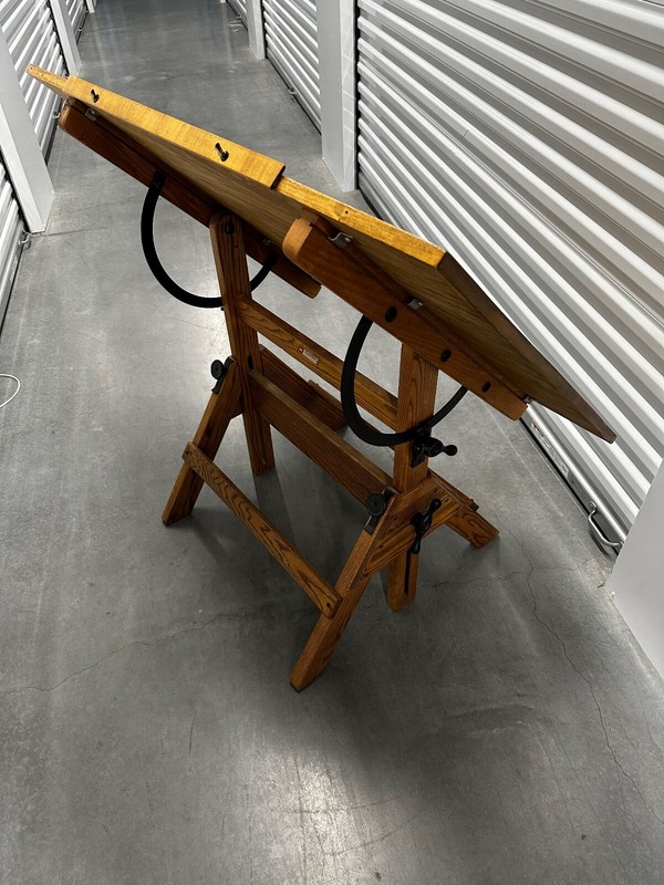 Hamilton Oak Drafting Table, Circa 1950’s, Incredible condition! Local to 75069