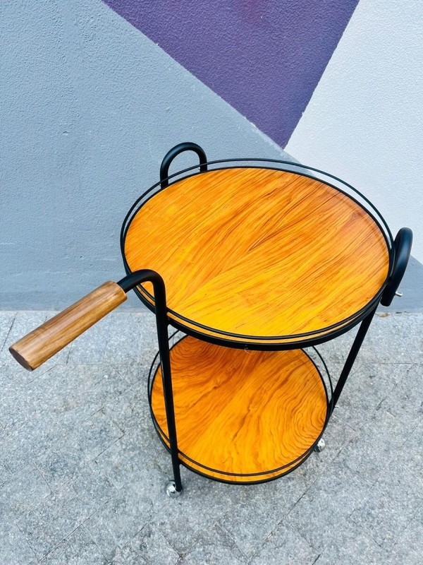 FORMA - Tea Cart made in Caviúna with tubular iron and wheels from the 60s gallery