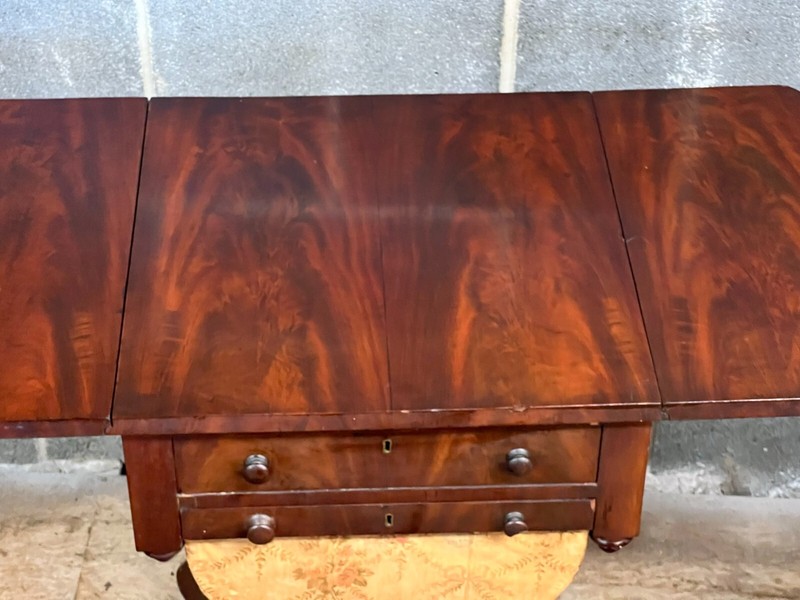 antique empire sewing table stand end table classical federal 1840 gallery