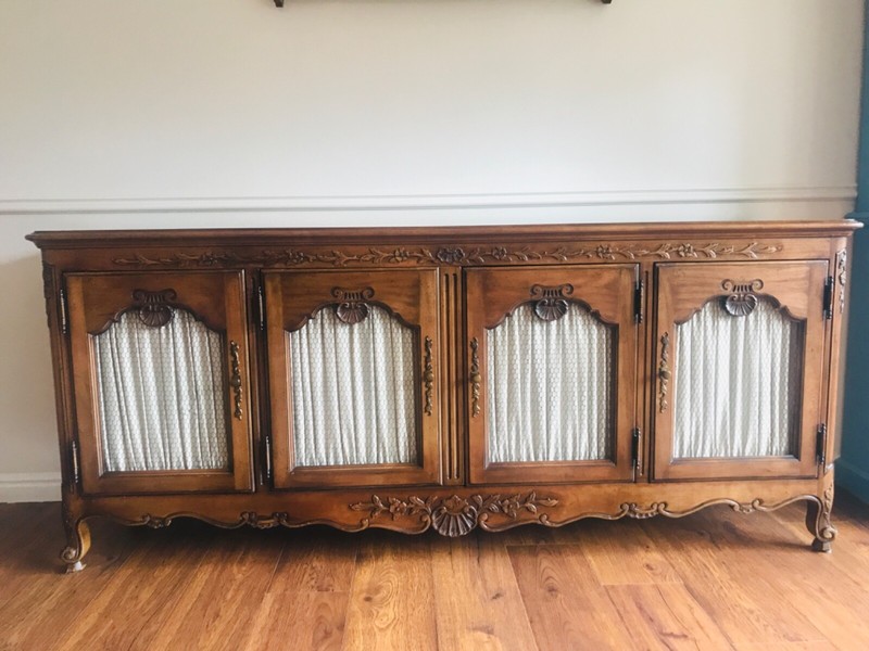 Kindel Borghese French Country Provincial Louis Cherry Wood Sideboard Buffet