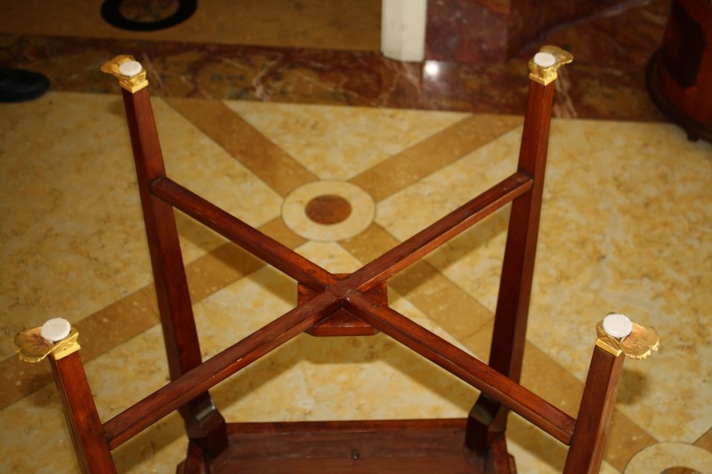 MAGNIFICENT 19C RUSSIAN NEO CLASSICAL BRONZE MOUNTED MAHOGANY TABLE 'MUST SEE' gallery