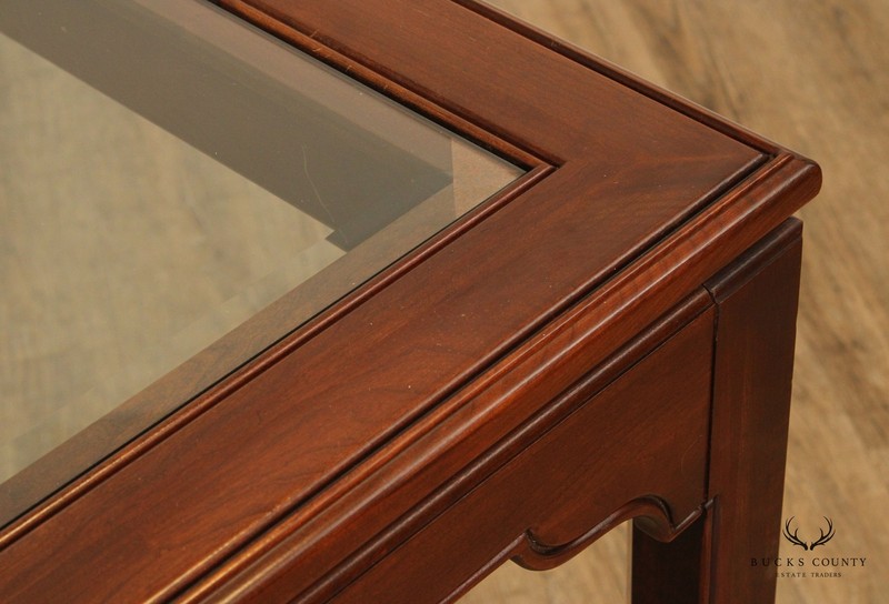 Ethan Allen Canova Campaign Style Cherry Extendable Dining Table gallery