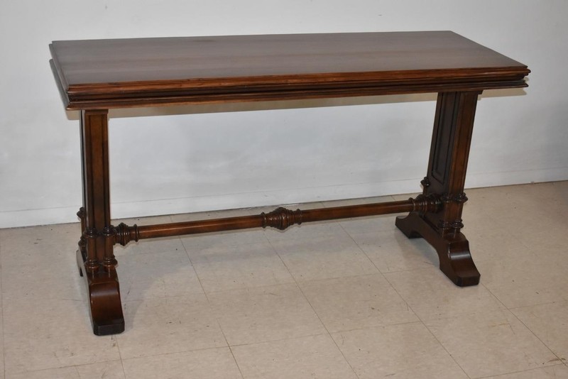 Baker Furniture Walnut Adjustable Tiered Sofa Serving Table gallery