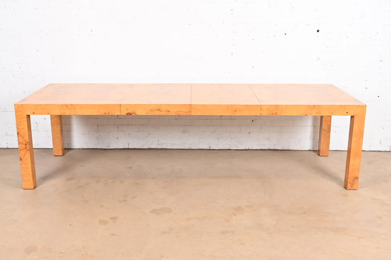 Milo Baughman for Thayer Coggin Mid-Century Modern Burl Wood Dining Table gallery