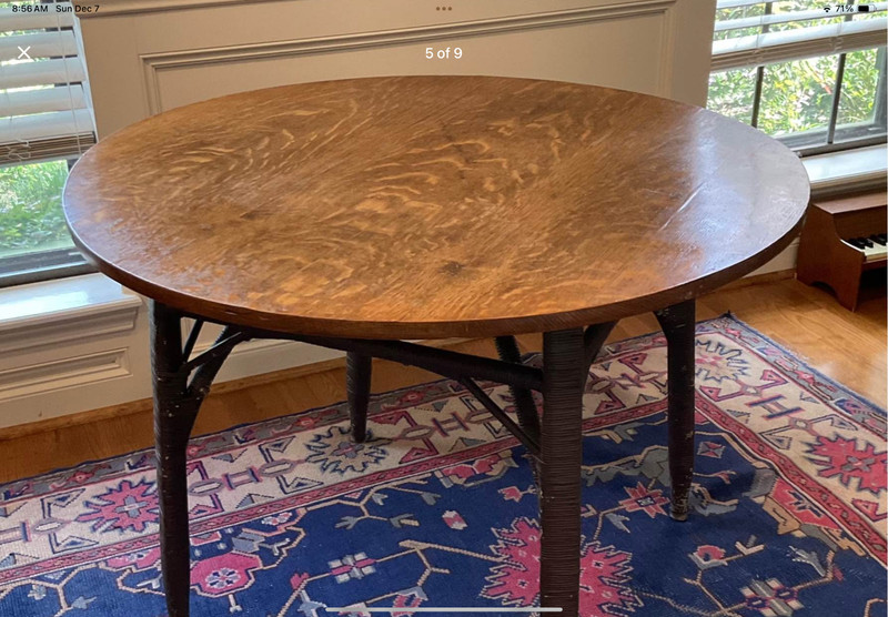 Antique Wicker Breakfast Table and Chairs