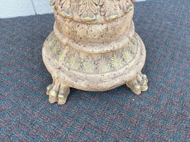 67421 Ornate Resin Pedestal with Claw Feet and Acanthus Details gallery