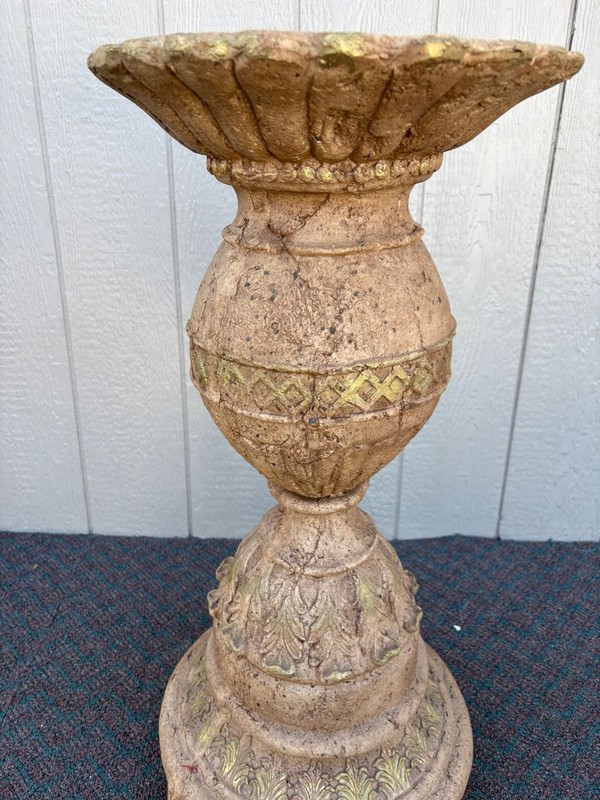 67421 Ornate Resin Pedestal with Claw Feet and Acanthus Details gallery