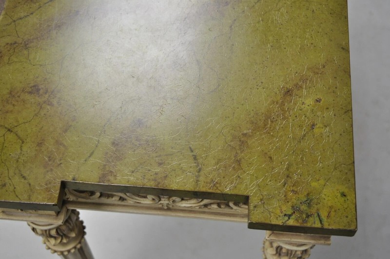 Karges Italian Neoclassical Swedish Style Carved Console Table with One Drawer gallery