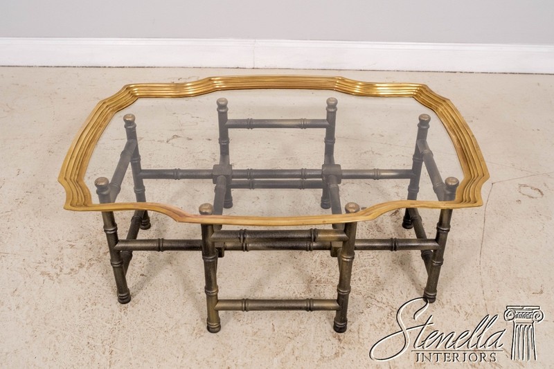71578: Brass Tray Top Bamboo Form Coffee Table gallery