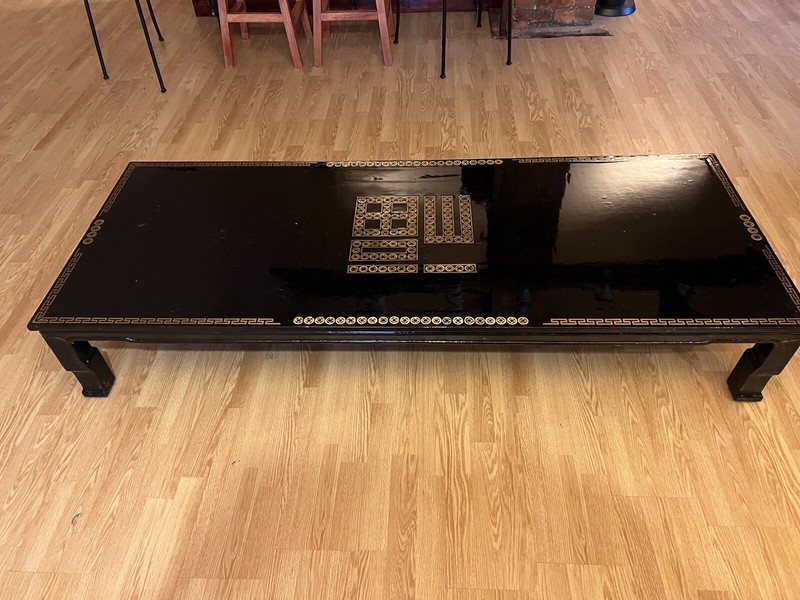 Korean black laquer inlay authentic antique Floor table