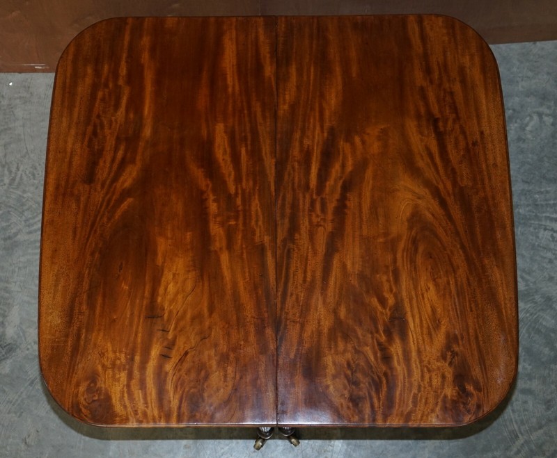 RESTORED ANTIQUE 1830 WILLIAM IV FIGURED MAHOGANY EXTENDING DINING TABLE GILLOWS gallery