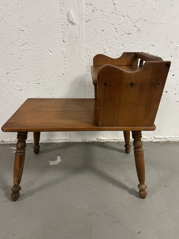 Nutmeg Maple Colonial Style Telephone End Table Solid Wood gallery