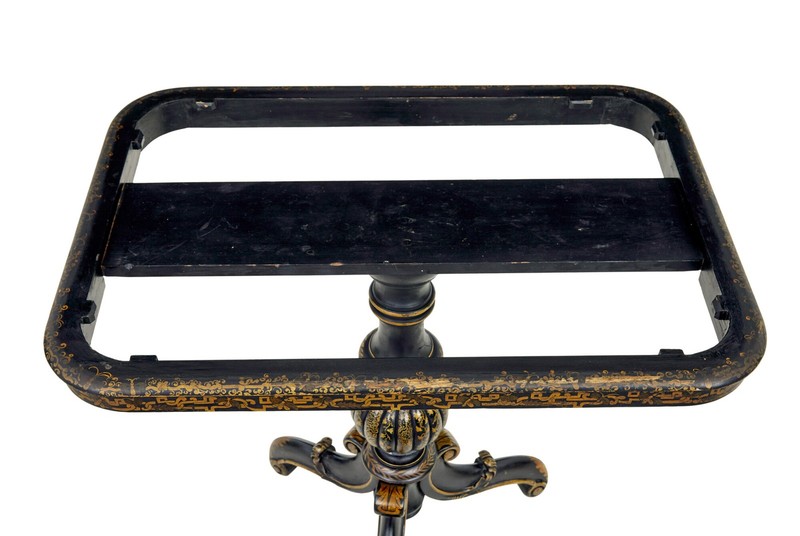 19TH CENTURY LACQUERED HAND PAINTED TRAY TABLE gallery