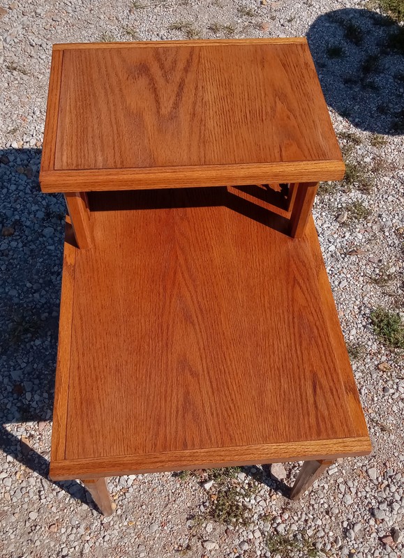 Mid Century Oak Step End Table / Side Table (ET525) gallery