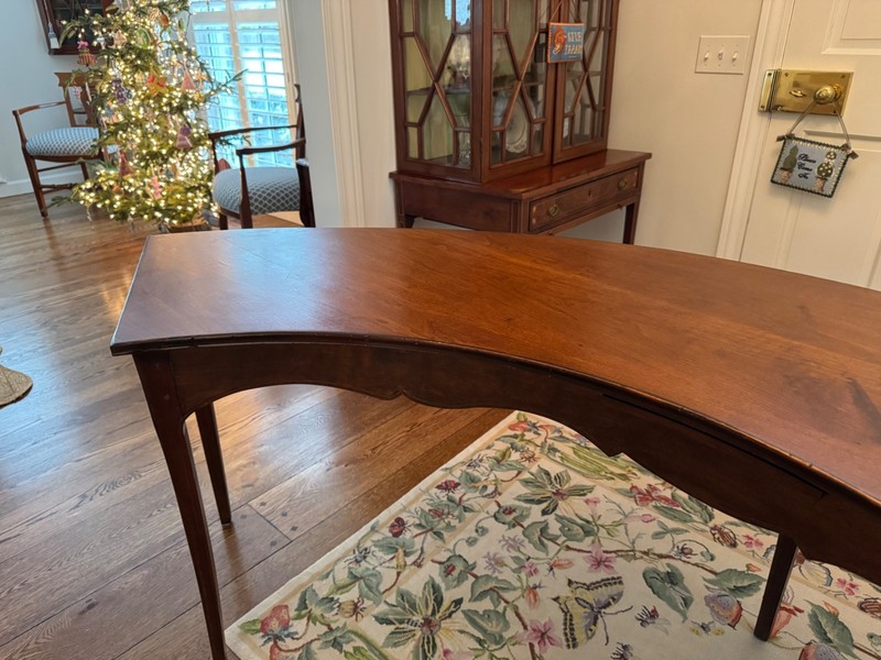 Antique English Half Moon Hunt Table gallery