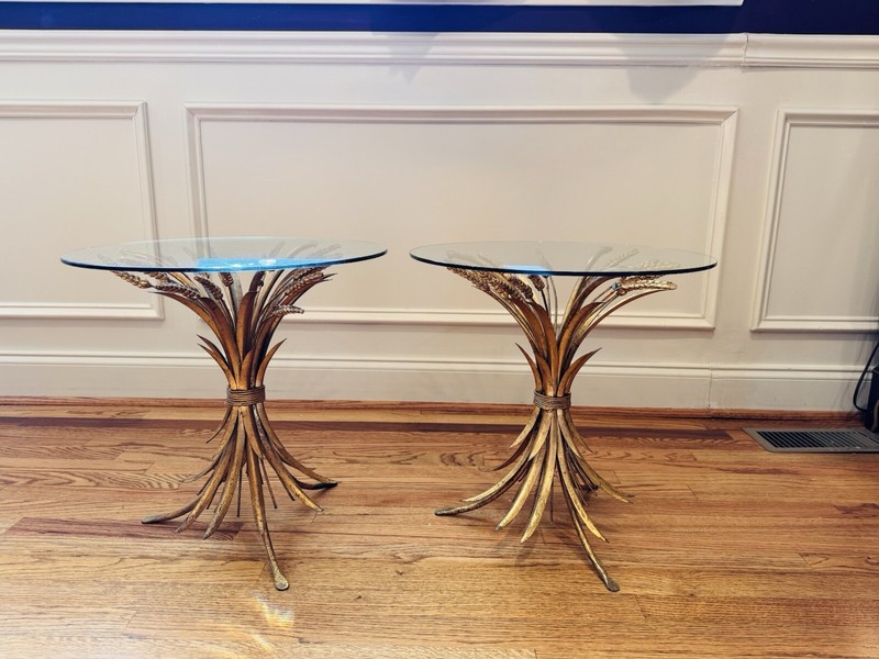 Italian Mid Century Coco Chanel Style Sheaf Of Wheat Side Tables – 2