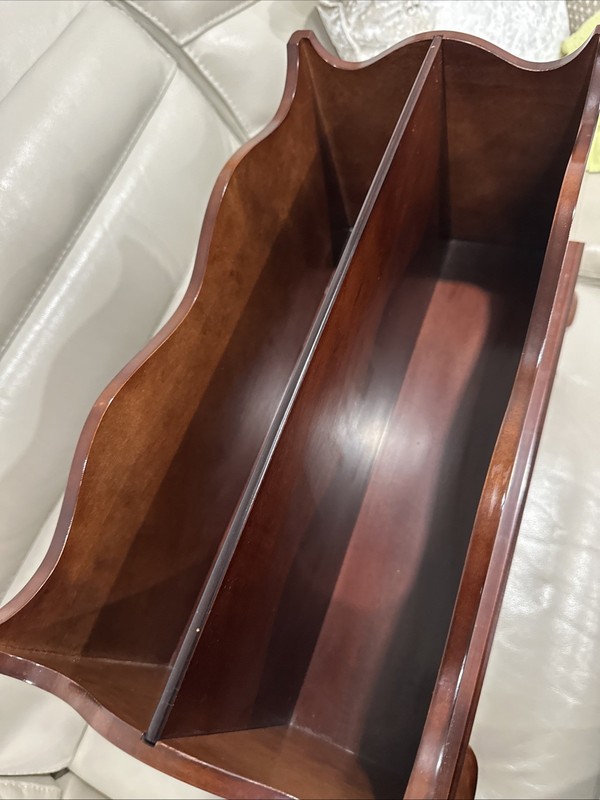 Bombay Mahogany Magazine Rack /Magazine Stand Excellent Condition 9”Wx19”Lx19”H gallery