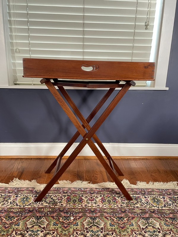 Signed Butler’s Tray on Stand in Mahogany, 19th-Century gallery